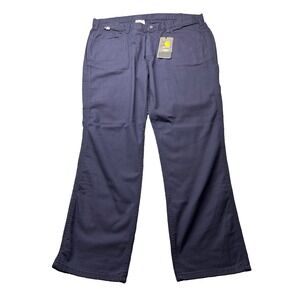 Carhartt Women FR Rugged Flex Canvas Pants CAT 2 Size 20 Navy Blue 102689-410